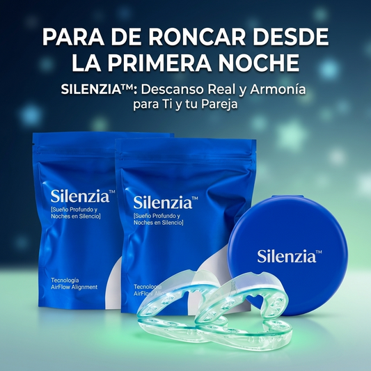Silenzia™ Dispositivo Bucal Anti Ronquidos [Sueño Profundo y Noches en Silencio]